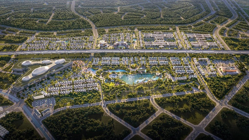 Phối cảnh tổng thể mô hình đô thị giao thương Thanh Phú Centre Point