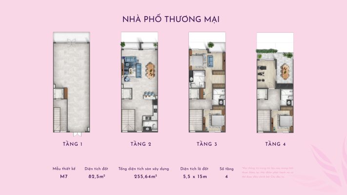 Thiết kế nhà phố thương mại Shophouse M7 tại Thanh Phú Centre Point