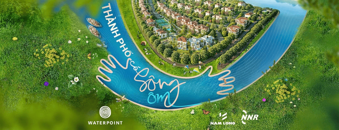 Toàn cảnh không gian sinh thái tại thành phố bên sông Waterpoint Nam Long