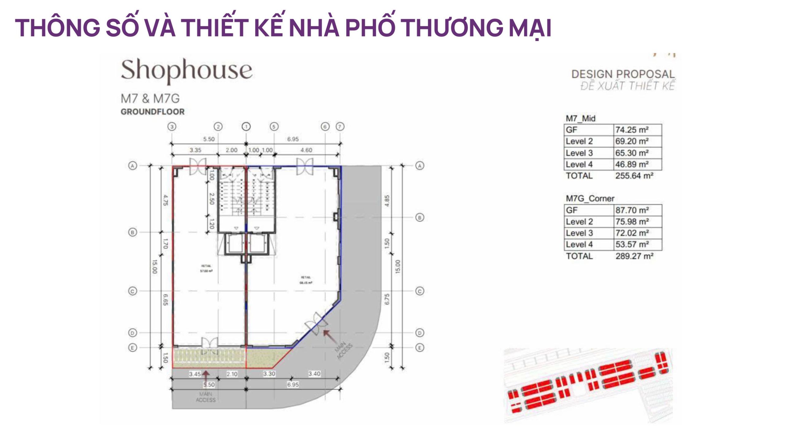 Bảng thông số và thiết kế nhà phố thương mại Thanh Phú Centre Point