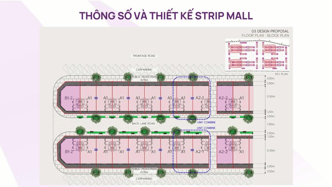 Thông số và thiết kế layout Strip Mall Thanh Phú Centre Point với cấu trúc giao thông thông minh