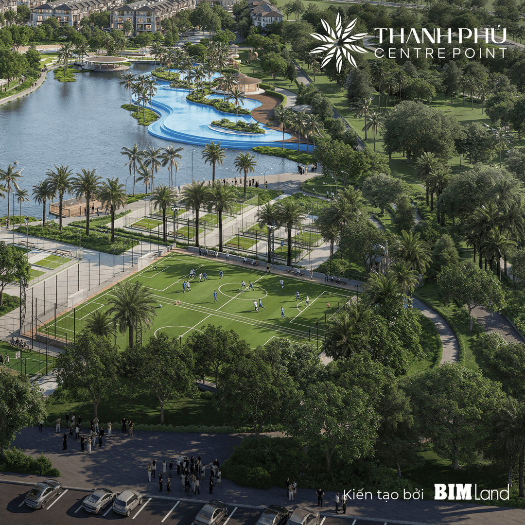 Tổ hợp khu thể thao ngoài trời và sân bóng đá tại công viên Thanh Phú Centre Point