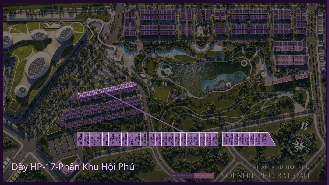 Vị trí dãy HP17 phân khu Hội Phú Thanh Phú Centre Point