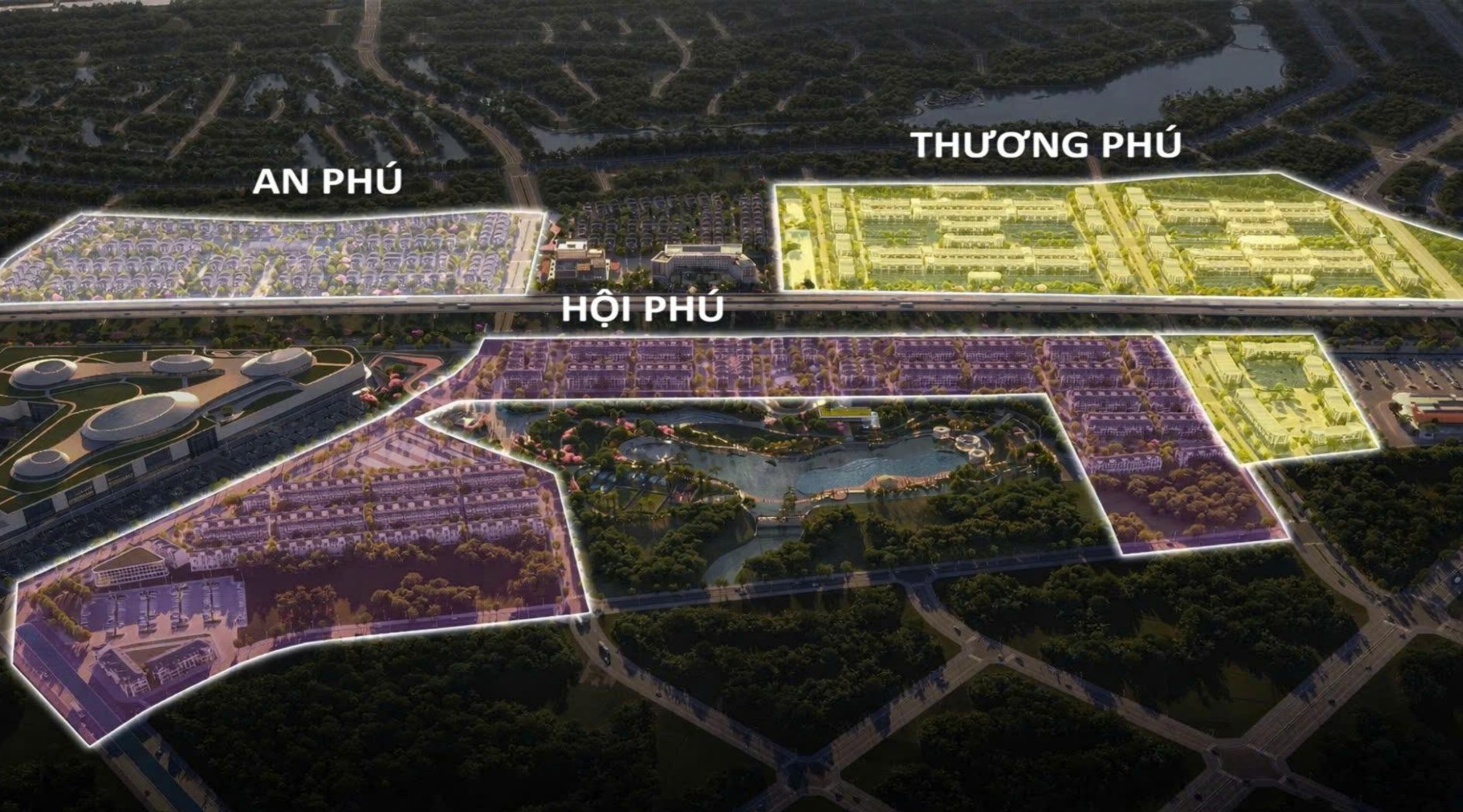 Bản đồ mặt bằng vị trí phân khu Thương Phú tại dự án Thanh Phú Centre Point