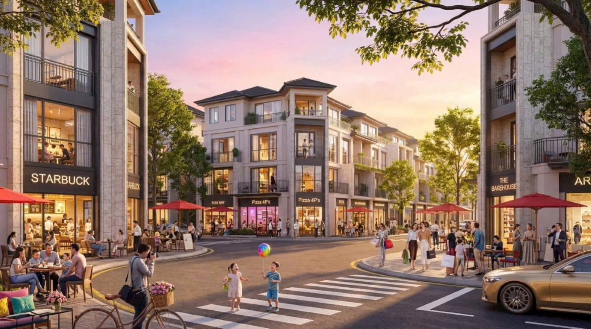 Phối cảnh tổng thể Strip Mall Thương Phú - Thanh Phú Centre Point