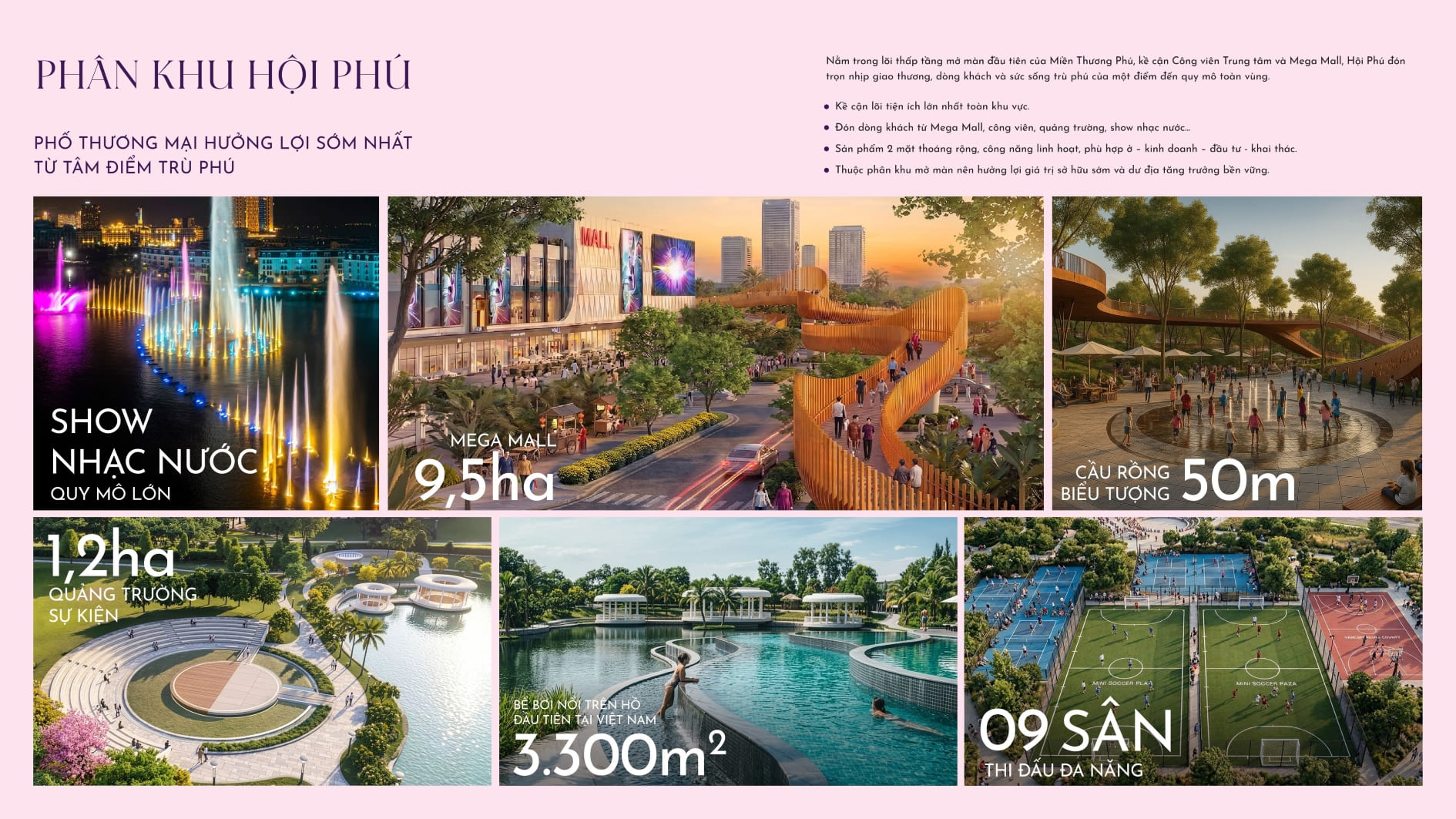 Tổng quan hệ thống tiện ích đẳng cấp tại phân khu Hội Phú - Thanh Phú Centre Point