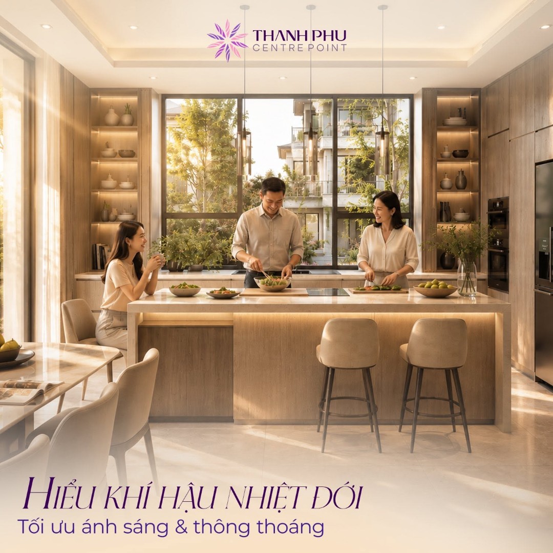 Không gian nội thất tràn ngập ánh sáng và thông thoáng tự nhiên tại Thanh Phú Centre Point