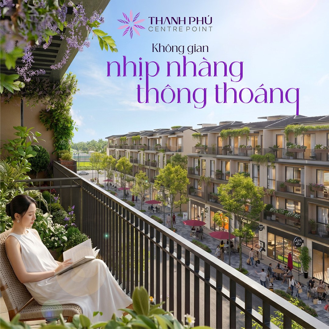 Không gian sống thông thoáng tại Thanh Phú Centre Point