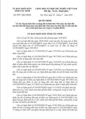 quyết định chuyển hình thức sử dụng đất