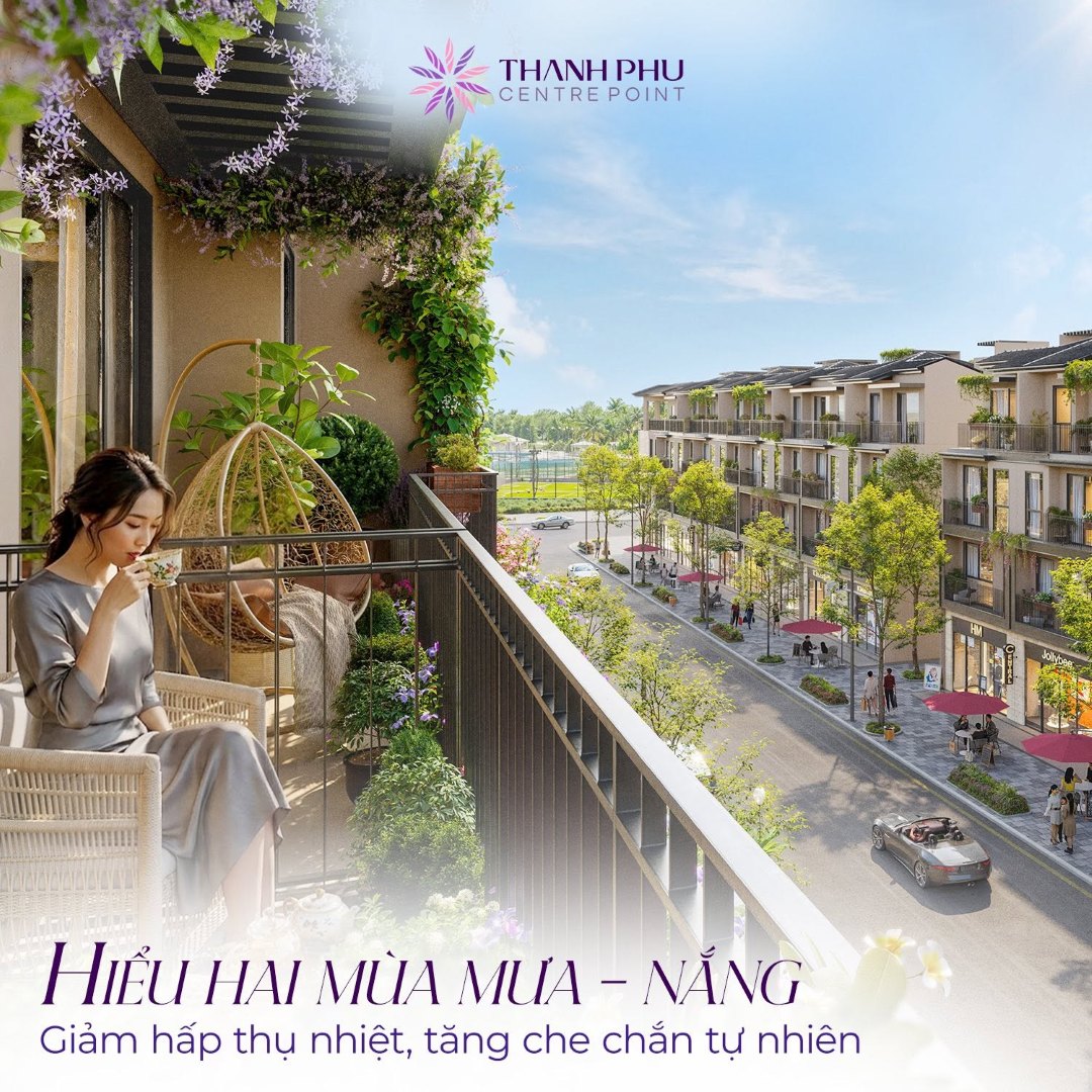 Giải pháp ban công mái hiên rộng giảm hấp thụ nhiệt tại biệt thự Thanh Phú Centre Point