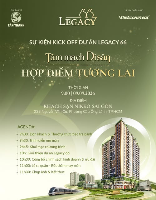 Lễ kick-off ra quân dự án căn hộ cao cấp Legacy 66 bùng nổ tâm mạch di sản