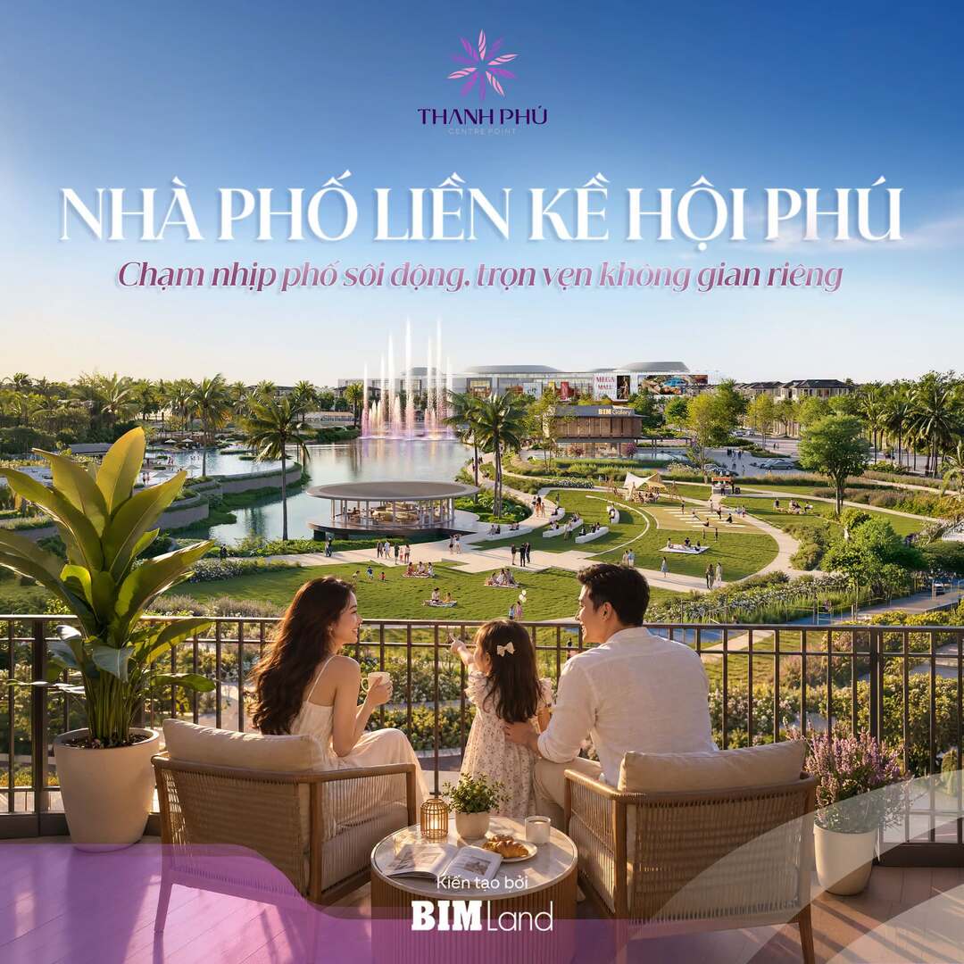 Phối cảnh tổng thể nhà phố liền kề Hội Phú Thanh Phú Centre Point