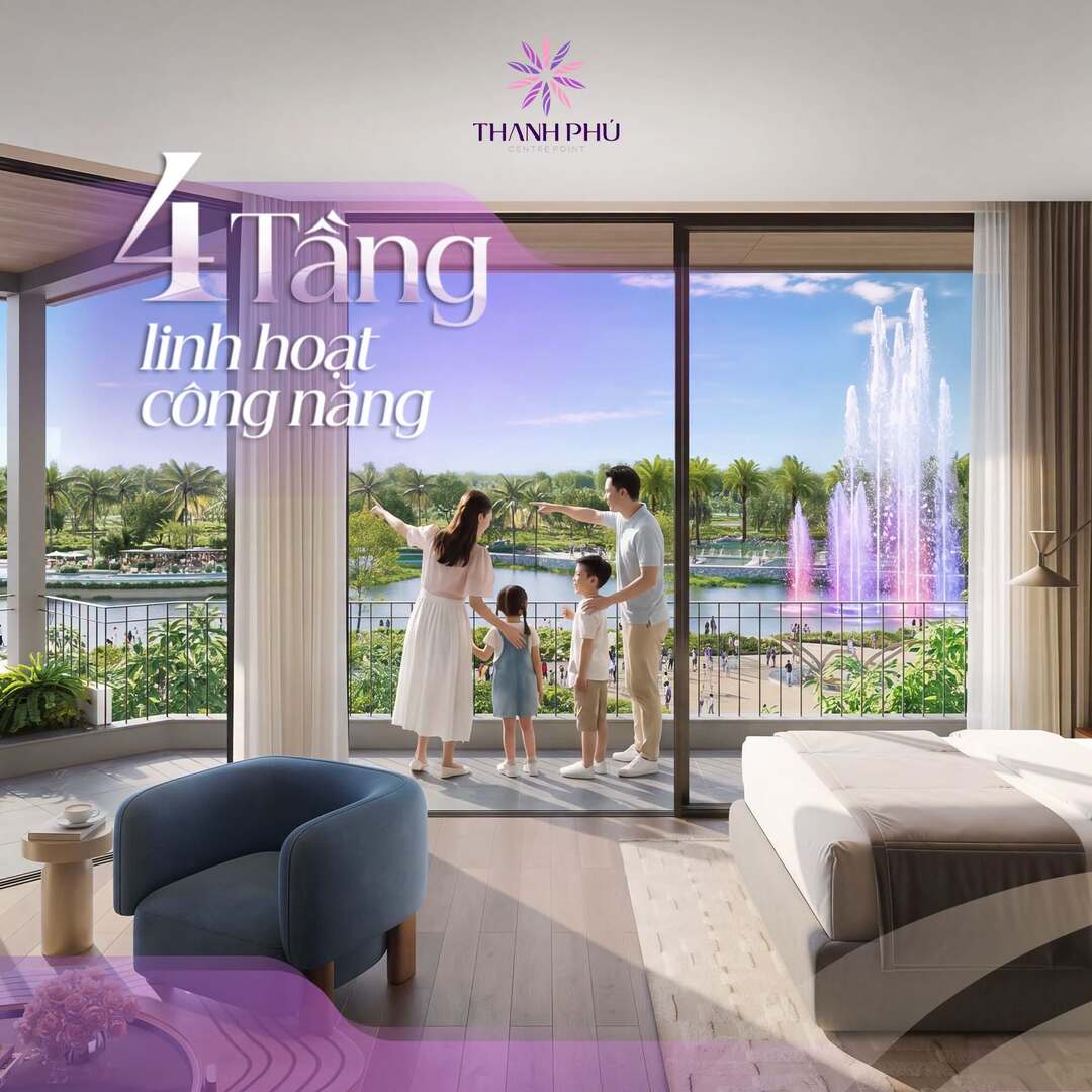 Bố trí công năng 4 tầng linh hoạt nhà phố Hội Phú Thanh Phú Centre Point