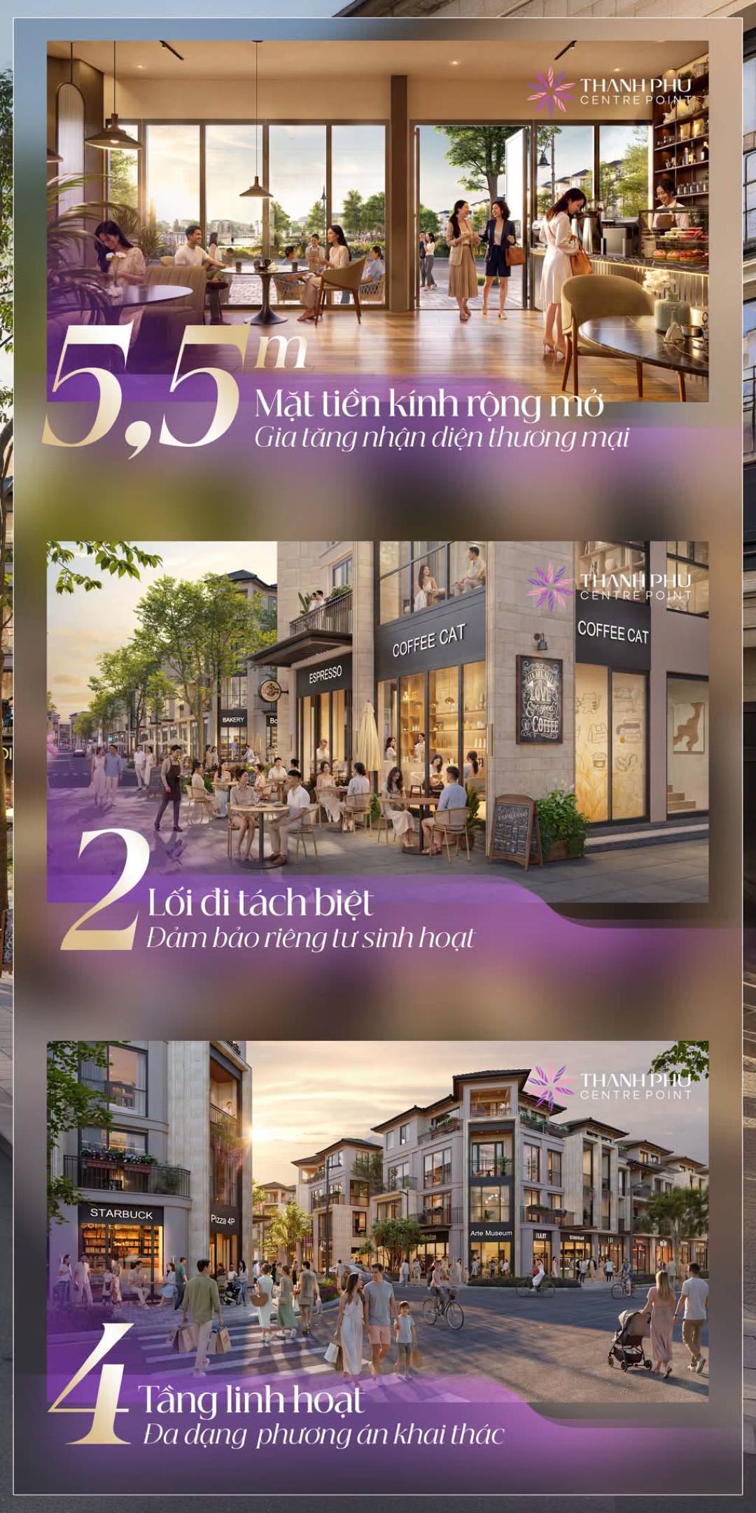3 điểm nhấn thiết kế đột phá nhà phố thương mại Hội Phú Thanh Phú Centre Point