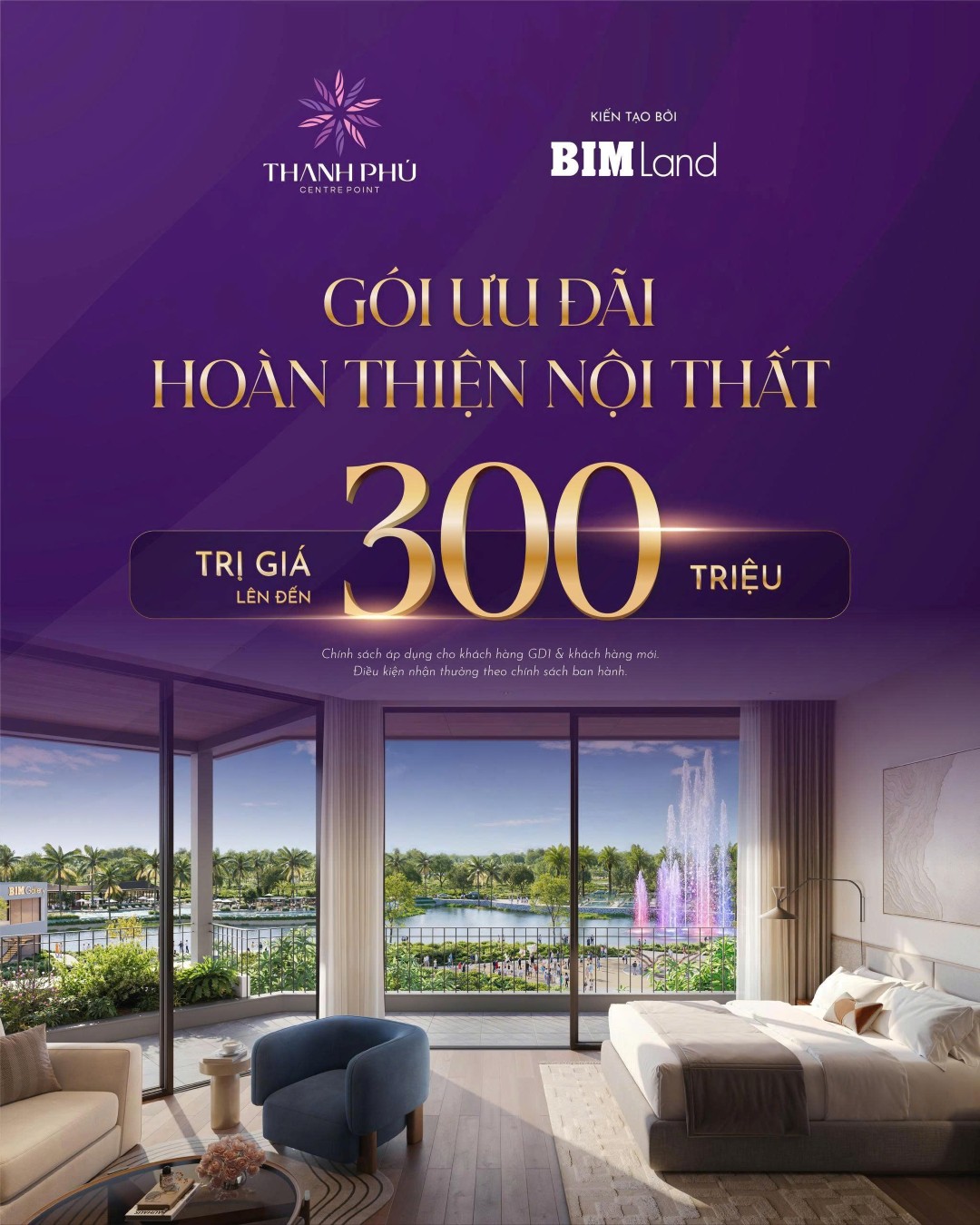 Thông báo điều chỉnh gói ưu đãi hoàn thiện nội thất Thanh Phú Centre Point lên đến 300 triệu
